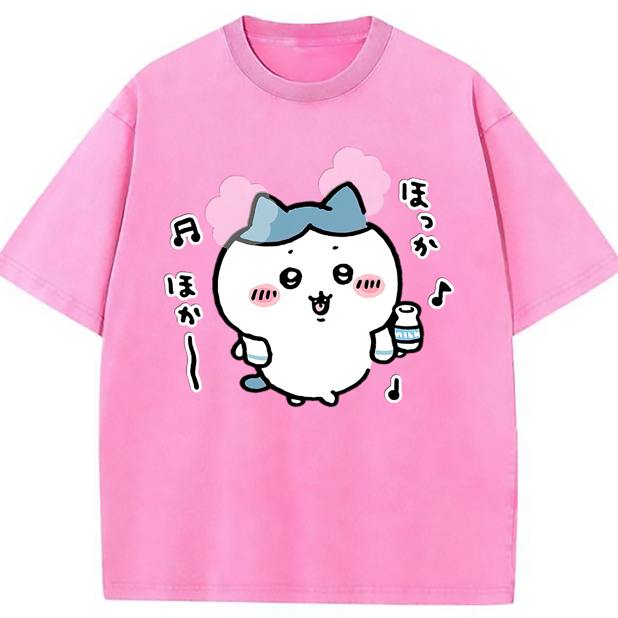 （画像用） ちいかわ ハチワレ Chii-kawa hachiware 綿100% ヴィンテージ風 半袖Tシャツ（フロントプリント）
